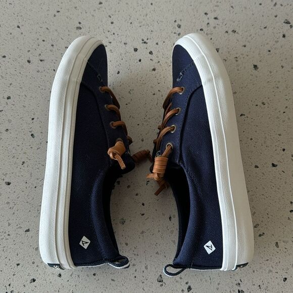NWOB! Sperry Top-Sider Women's Pier Wave Blue Canvas Sneakers Slip On Size 6.5 - Picture 4 of 13